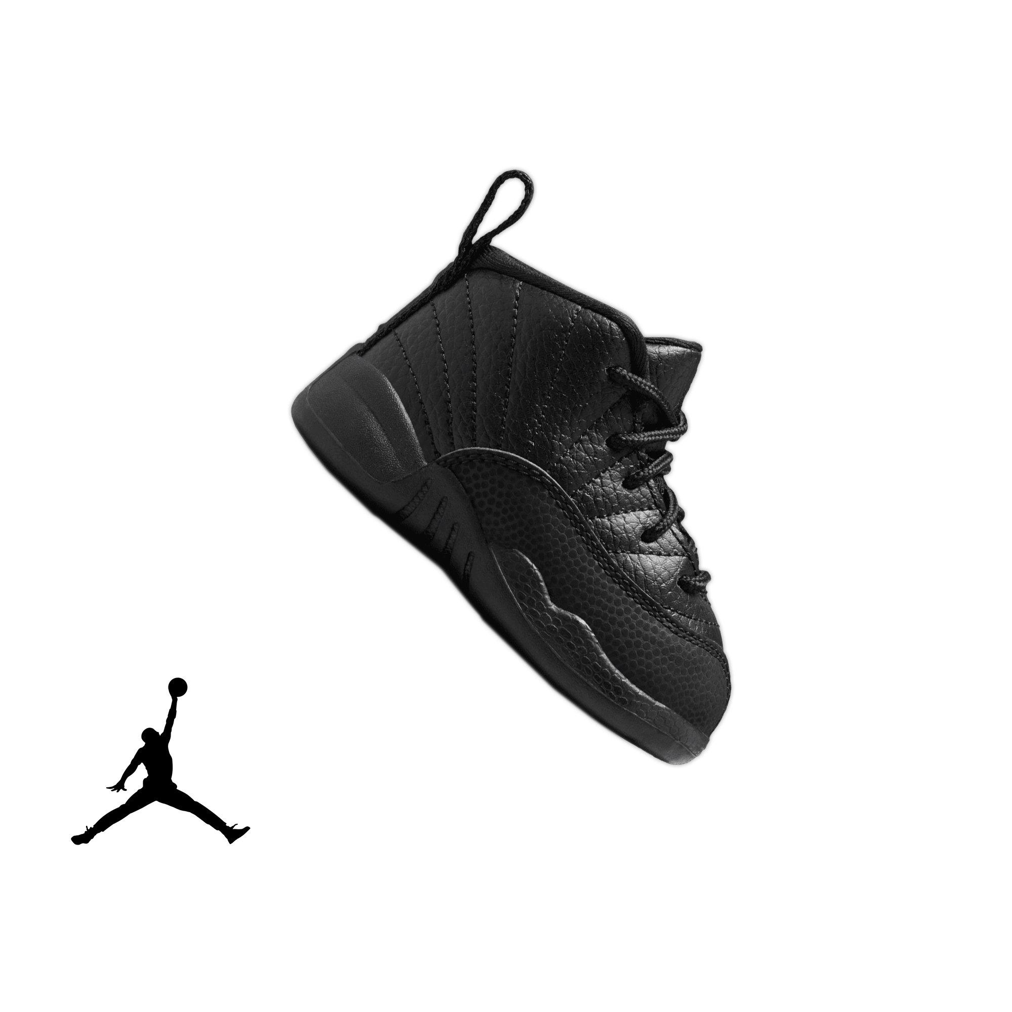 Jordan 12 Retro &ldquo;Bloodline&rdquo; Toddler Kids' Shoe - BLACK/VARSITY RED